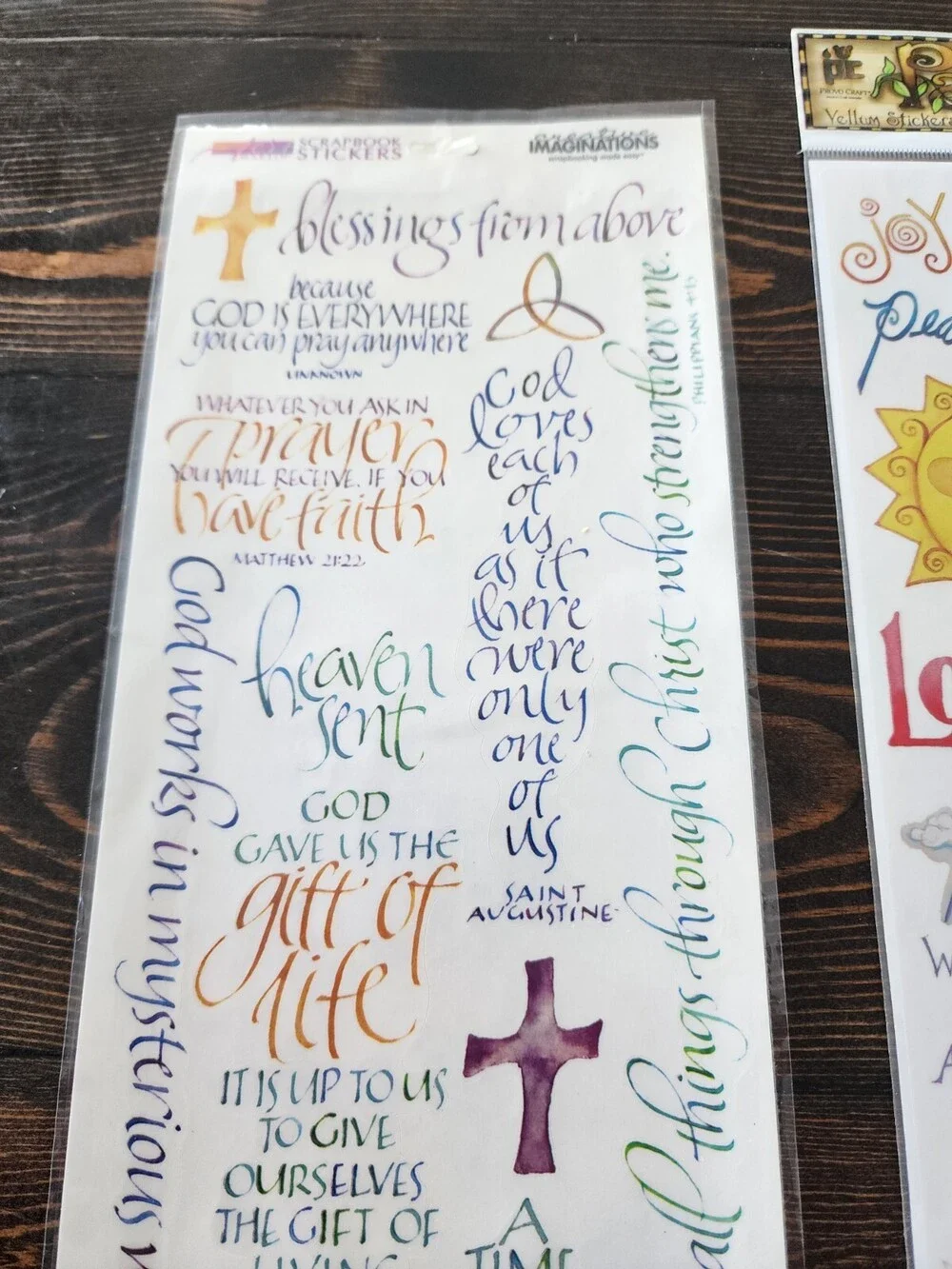 Scrapbooking Stickers Lot Easter Christian Jumbo Sheets New Vintage Retired #22